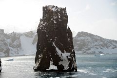 03C Steep Rock Spike Guards The Neptunes Bellows Narrow Opening To Deception Island On Quark Expeditions Antarctica Cruise Ship